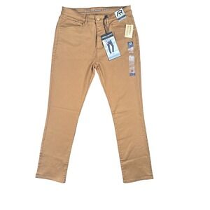 American Rag CIE Mens Slim Fit All‎ in One Pant Stretch Khaki W34 L30 NWT